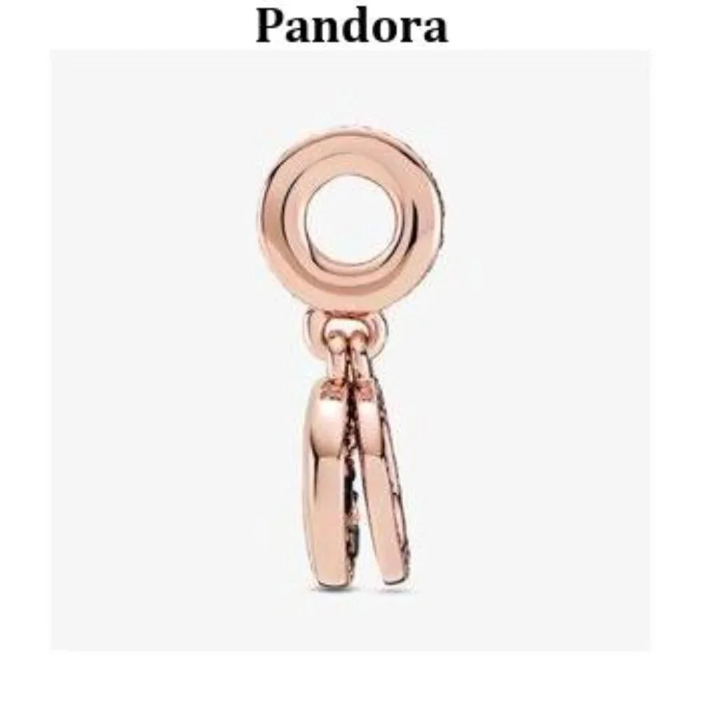 Pandora Sparkling Blue Disc Double Dangle Charm
